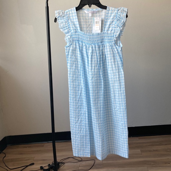 Jasmine Rose Other - Jasmine Rose Petite gingham print nightgown cotton lightweight smock detail PS